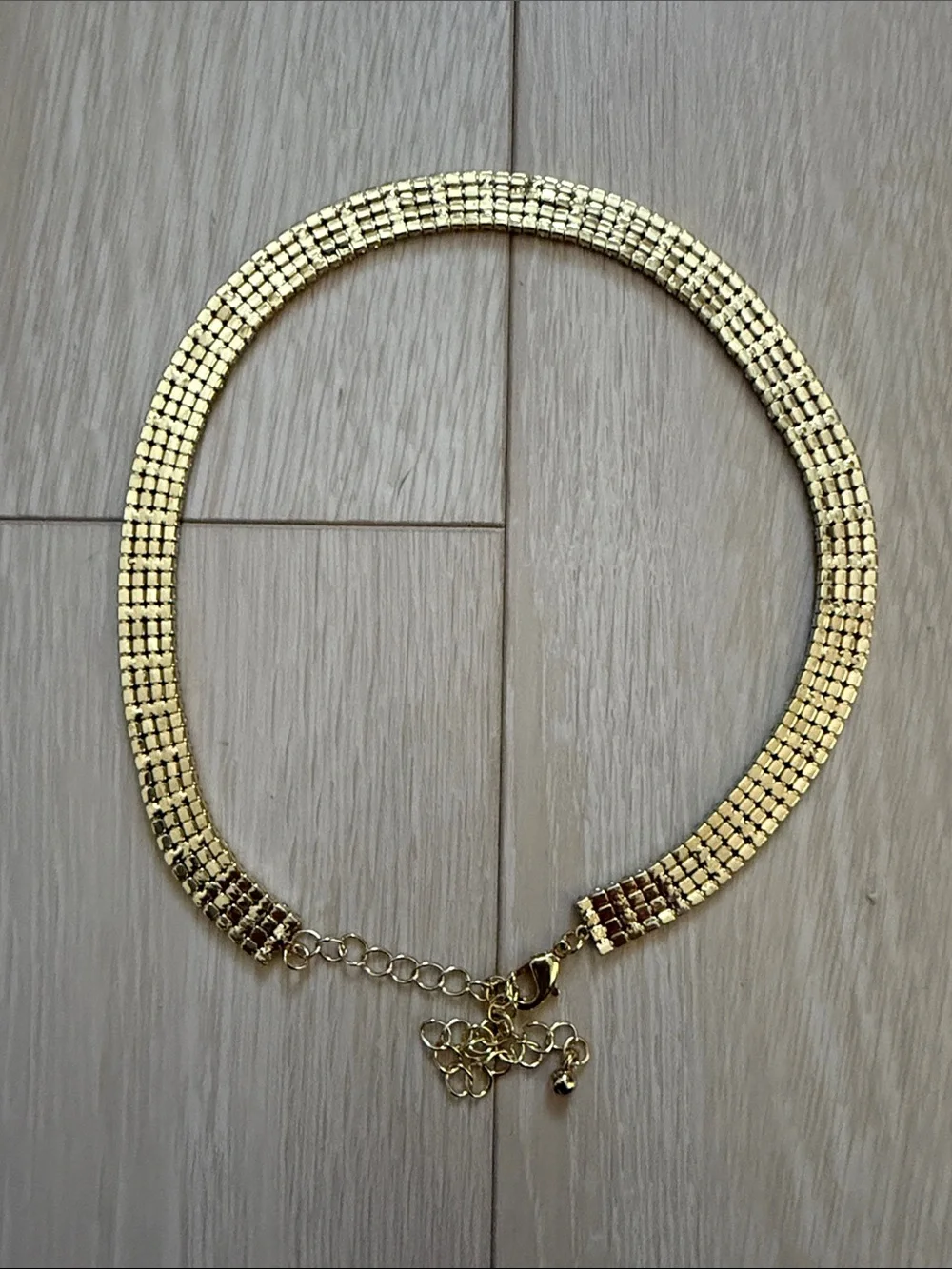 Adornia Gold Tone Crystal Multi-Row Choker Necklace - Women Jewelry